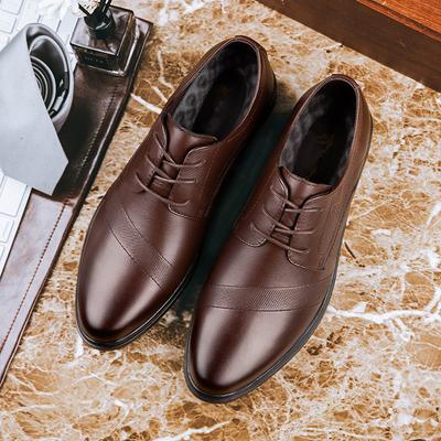 Modne Casualowe Biznesowe Buty ze Skóry Naturalnej dla Mężczyzn Rekreacyjne Buty Derby Rekreacyjne do Chodzenia Męskie Formalne Obuwie Codzienne Nowe Uniwersalne Trampki