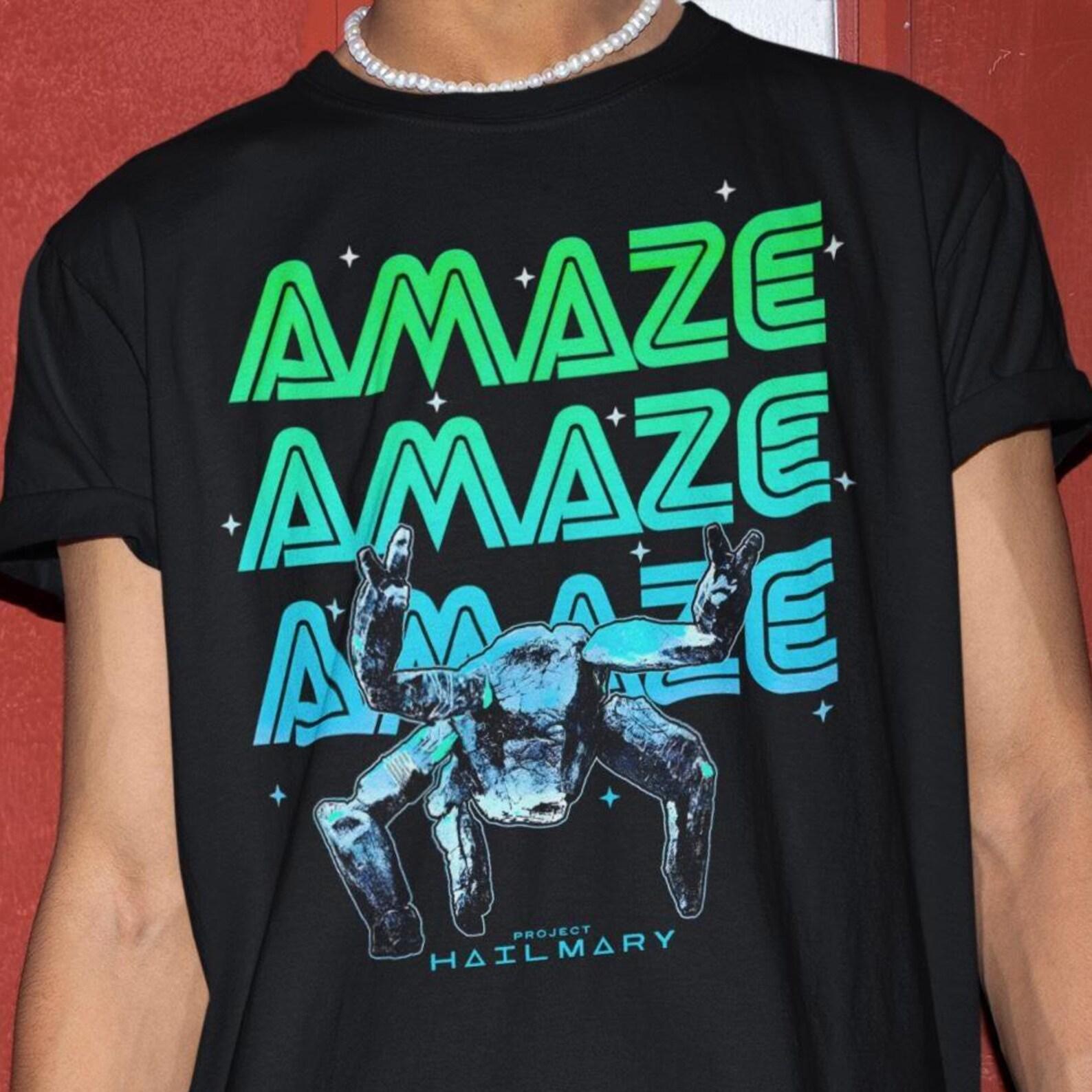 Unisex Rocky Amaze Shirt - Project Hail Mary Tshirt,Jazz Hands,Tau Ceti,Dr Grace 3XL