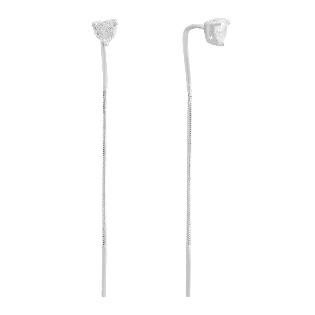 

Срібні сережки з фіанітами (2168072) білий