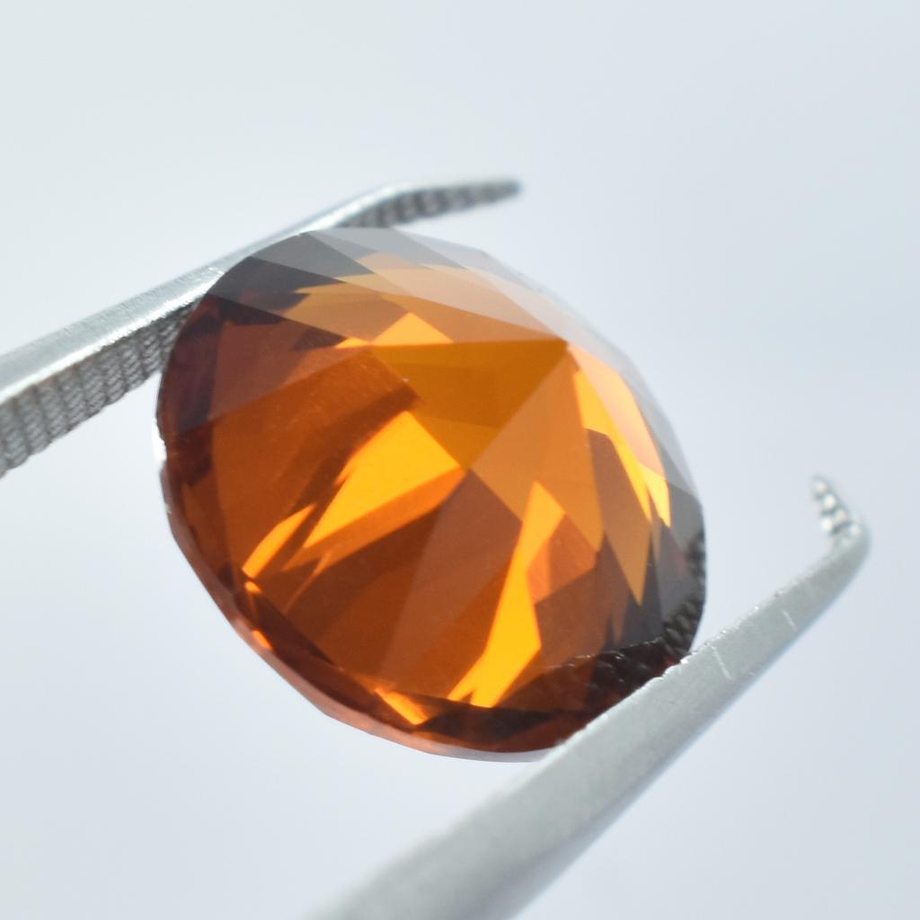 CERTIFIED Orange Sapphire Loose Gemstone 7.15 Ct Natural Round Shape
