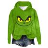Women's Hooded Long Sleeve Christmas Printed Flannel Top Hooded Sweatshirt