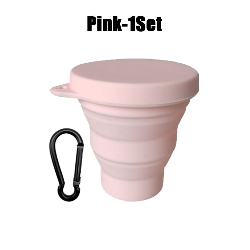 180 ml Klappbecher, Mini-Einziehbecher, Silikon, tragbare Teetasse, Outdoor-Reise-Kaffee-Teleskop-Trinkbecher mit Deckel