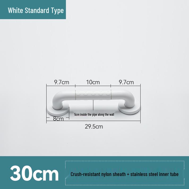 Stainless Steel Non-Slip Grab Bar for Barrier-Free Bathrooms, Ideal for Elderly and Disabled.