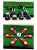 Spring-Loaded Foldable Golf Green Repair Fork with Detachable Marker - Zinc Alloy Construction