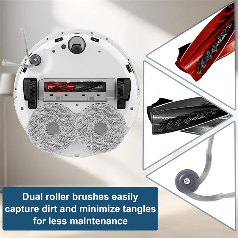 A03F-For Roborock Qrevo Curve/Qrevo Curv/Qrevo Edge Robot Vacuum Cleaner Main Side Brush Hepa Filter Mop Pads Dust Bags