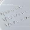 50 Pièces Alliage Creux Papillon Décoration Nail Art Or Argent Métal Charms Papillon pour Ongles DIY Saint-Valentin Pièces Papillon