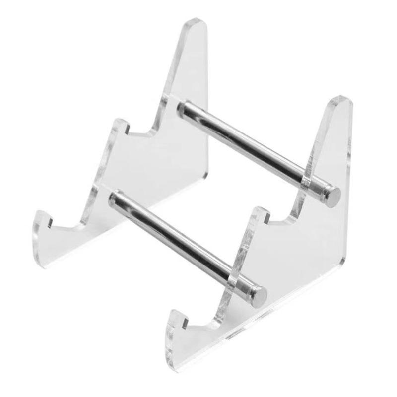 Clear Acrylic Tiers Keyboards Holder Detachable Modern Design Sturdy Platinums Iron Base For Workspaces Organization