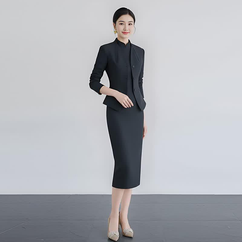 Conjunto de Vestido Traje Cheongsam Retro Estilo Chino Nuevo para Mujer Treloman
