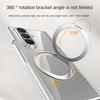 Metal Ring Holder Magsafe Magnetic Phone Case for Samsung Galaxy Z Fold 7 Spring Hinge with Tempered Glass Film Protection Cover