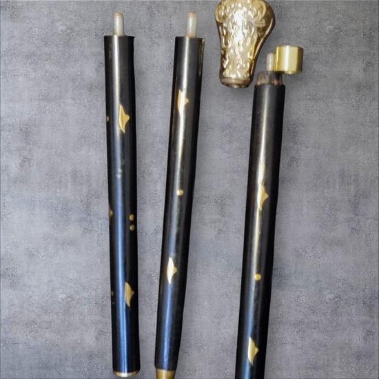 Viktorianischer Gehstock mit graviertem Messinggriff Geburtstagsgeschenk Wohnkultur