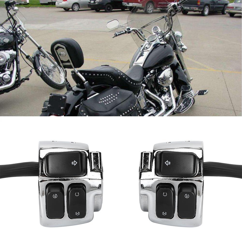 2pcs Motorcycle High Low Beam Handlebar Control   with Wiring Harness