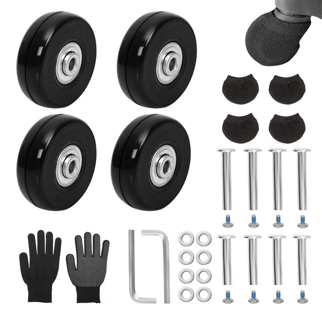 Suitcase Caster Replacement Set of 4 45mm Rubber Carry Case