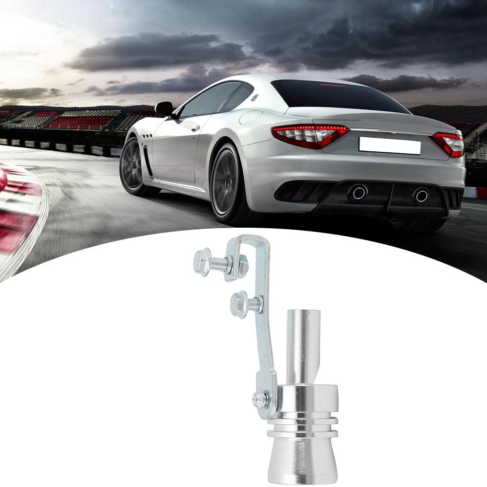 Aluminium Alloy Sound Tail Throat Exhaust Pipe Whistle Car Modified Part TC XL(Black)