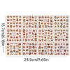 Nail Art Stickers Ins Autumn Gold Falling Maple Leaf Fox Owl Nail Water Transfer Sticker