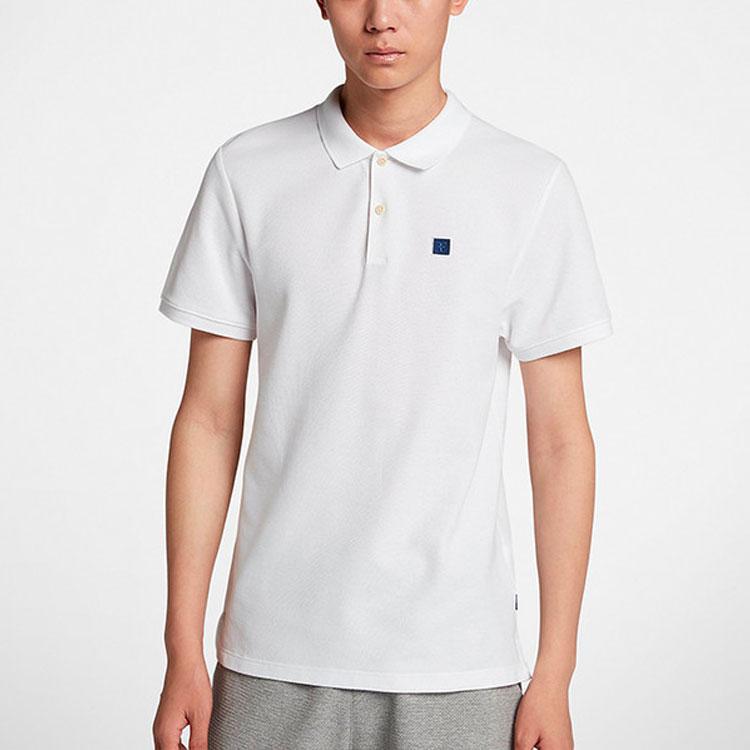Nike Polo cu mânecă scurtă de tenis Federer pentru bărbați, casual sport, alb AH6763-100