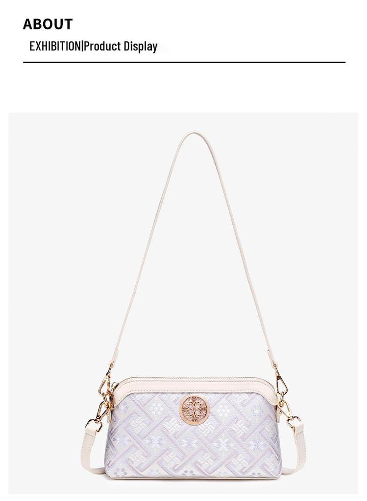 Guangxi Zhuang Brocade Women's Crossbody Bag 2026 - New Style, Versatile Chinese-Style Small Square Shoulder Bag for Ladies.