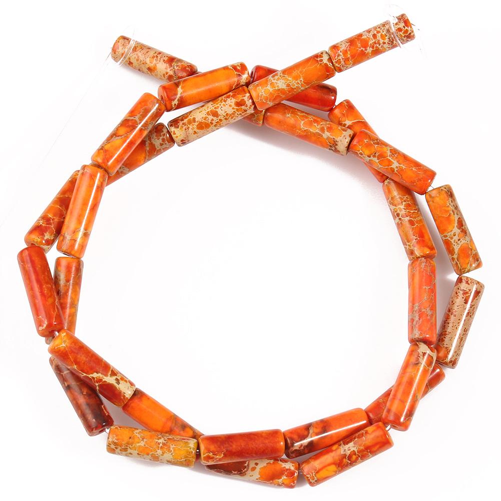 Намистини з природного осаду і яшми, імперська трубка, форма колони, вільні розпірні намистини для виготовлення ювелірних виробів 15 дюймів