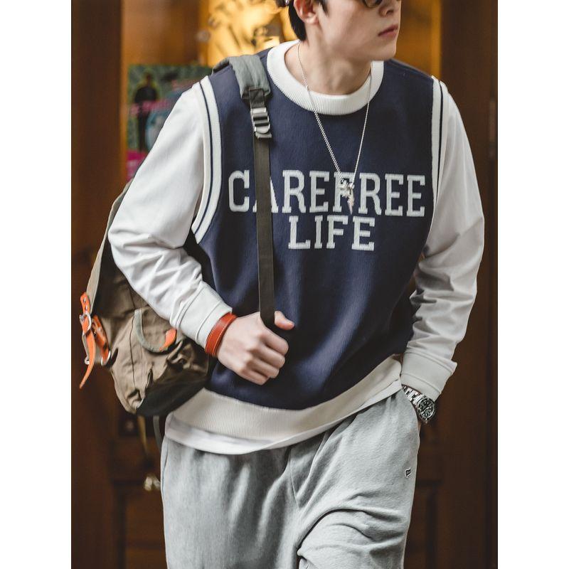 Madden American Casual Letters Preppy Style Pullover Parka