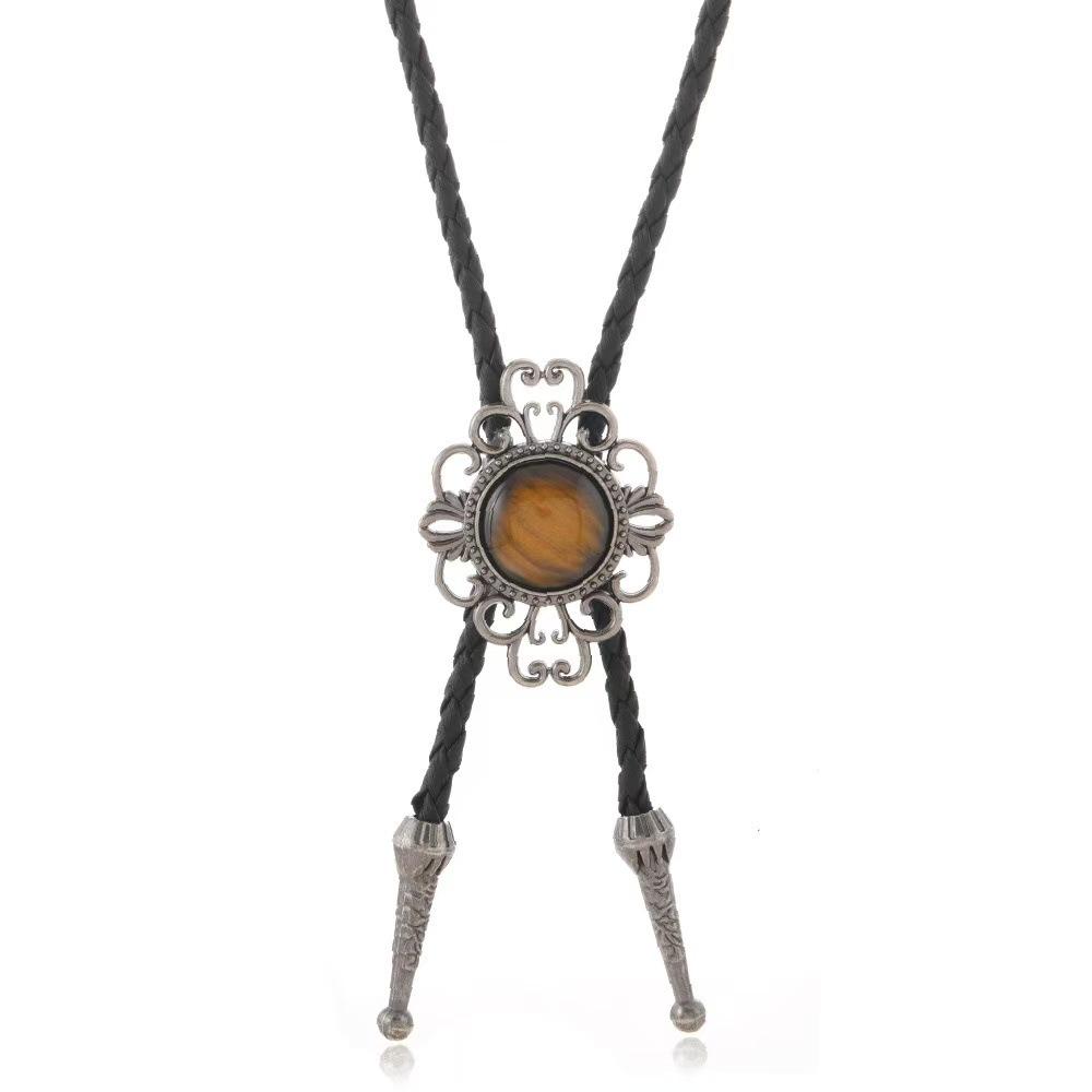 

Southwest Tribal Alloy Bolo Tie Pendant Necklace for Men античний срібного кольору
