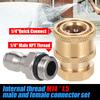 High Pressure Washer 1/4 Quick Connector Water Gun Nozzle M14x1.5 Male Connector Set Household Union Quick Plug Cleaning