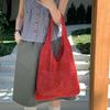 Yogodlns Korean Style Hollow Out Knitted Weave Bag Solid Color Vacation Style Knitted Shoulder Bag Handbag Braided