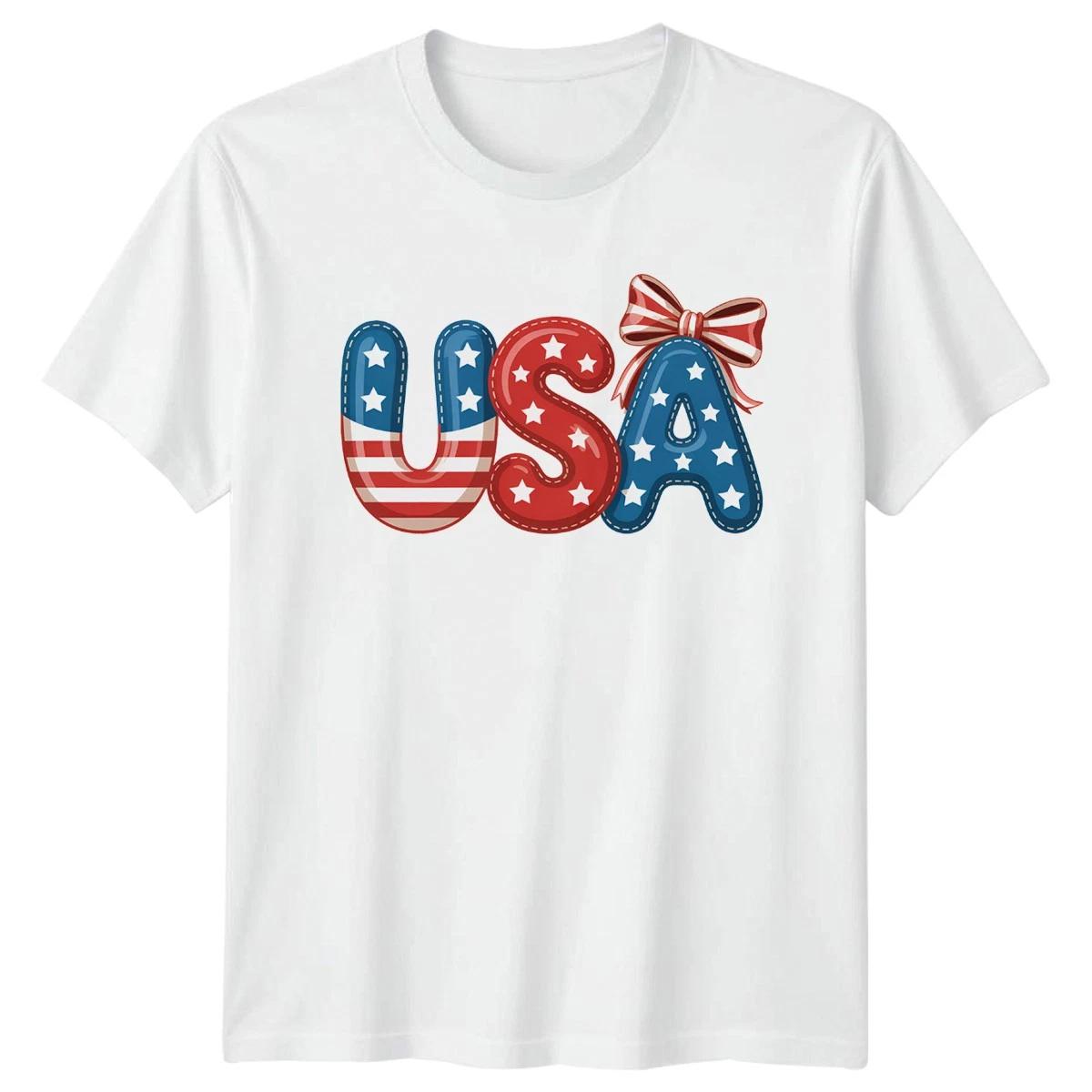 USA Womens T-Shirt 4th Of July Patriotic 4th Of July Gift For Her XL