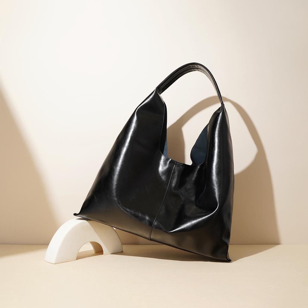 Autumn and Winter Premium New Maillard Retro Casual Large Tote Bag Soft Large Capacity Shoulder Tote Niche Bag