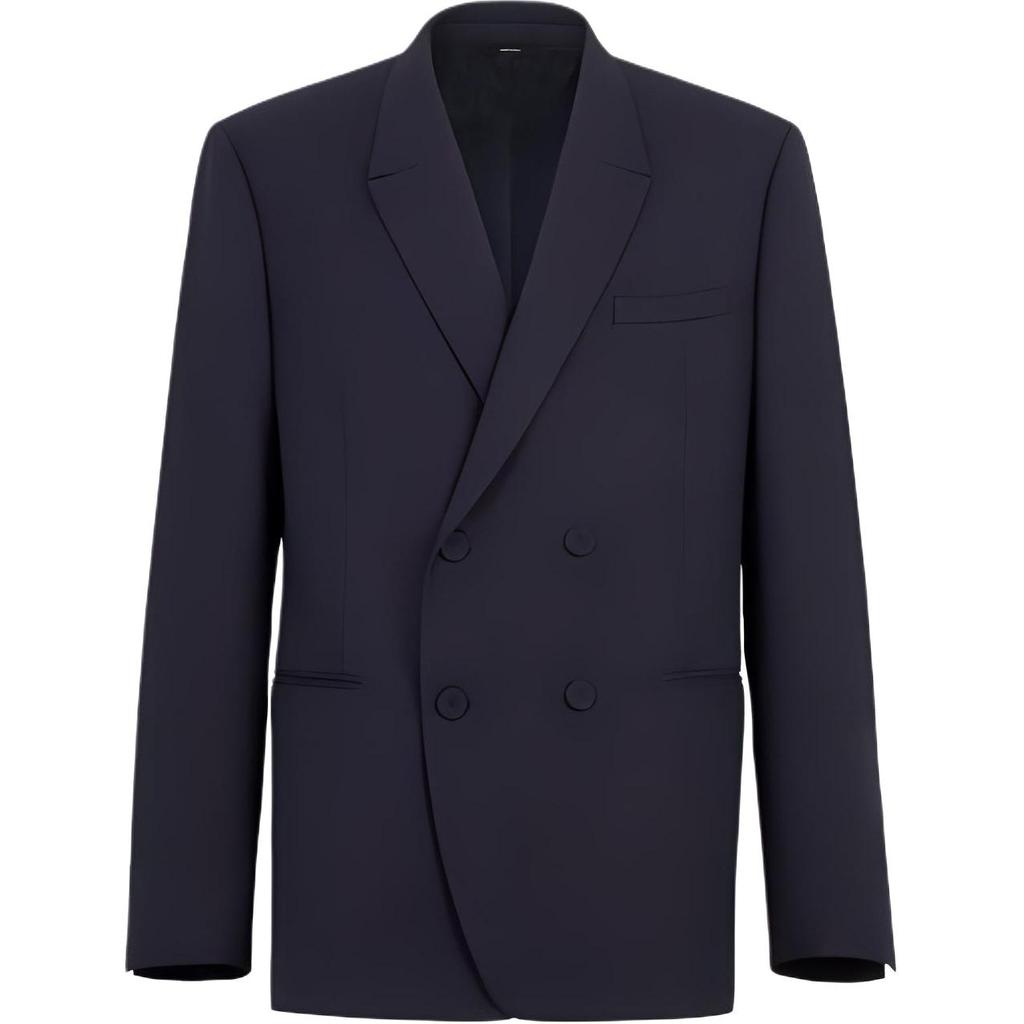 Fendi Business Suits Men's Blue Suit Collar Moderate Business Suit FJ0786AQMMF-1AJR