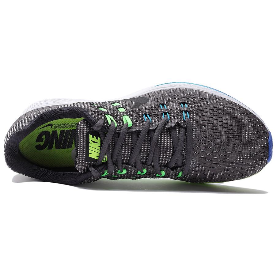 Nike Zoom Structure 19 Casual Stylish Shock Absorbing Durable Low Top Running Shoes Men Sneaker Black Green 806580-004