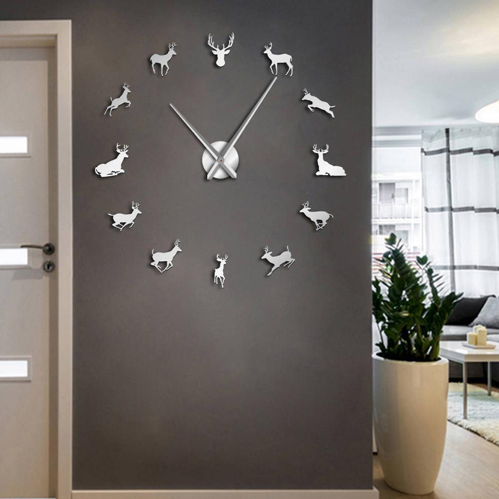 Buy Modern Diy Large Wall Clock 3d Mirror Surface Sheep Animals Sticker Home Decor At Affordable Prices Free Shipping
