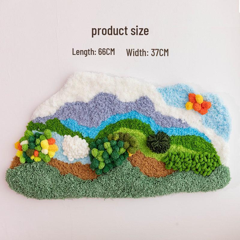 Moss Coaster Rug Kit: Beginner-Friendly Mori Style Doormat Gift Set