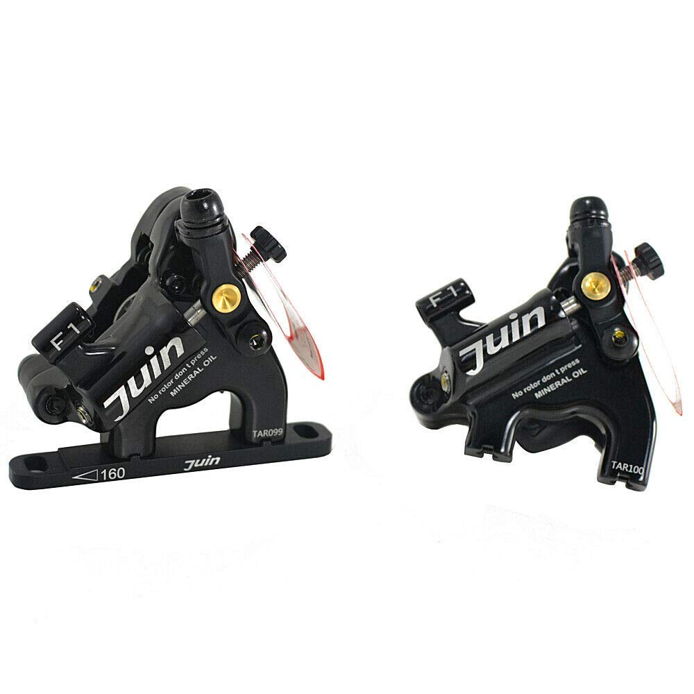 JUIN TECH F1 Hydraulic Flat Mount Road CX Disc Brake Set 160mm with JT1909 Rotor,Black,