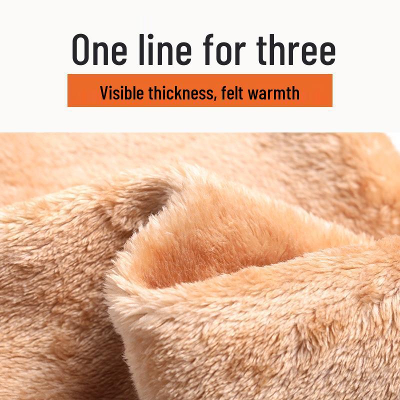 Damen Übergröße Hohe Taille Lammwolle Fleecegefüttert Dicke Hosen für Winter