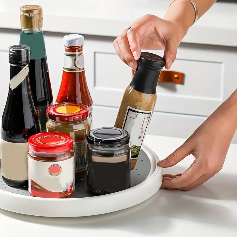 360 Rotation StorageTray Multifunction Seasoning Storage Rack Kitchen Accessories Fruit Cosmetic Storage