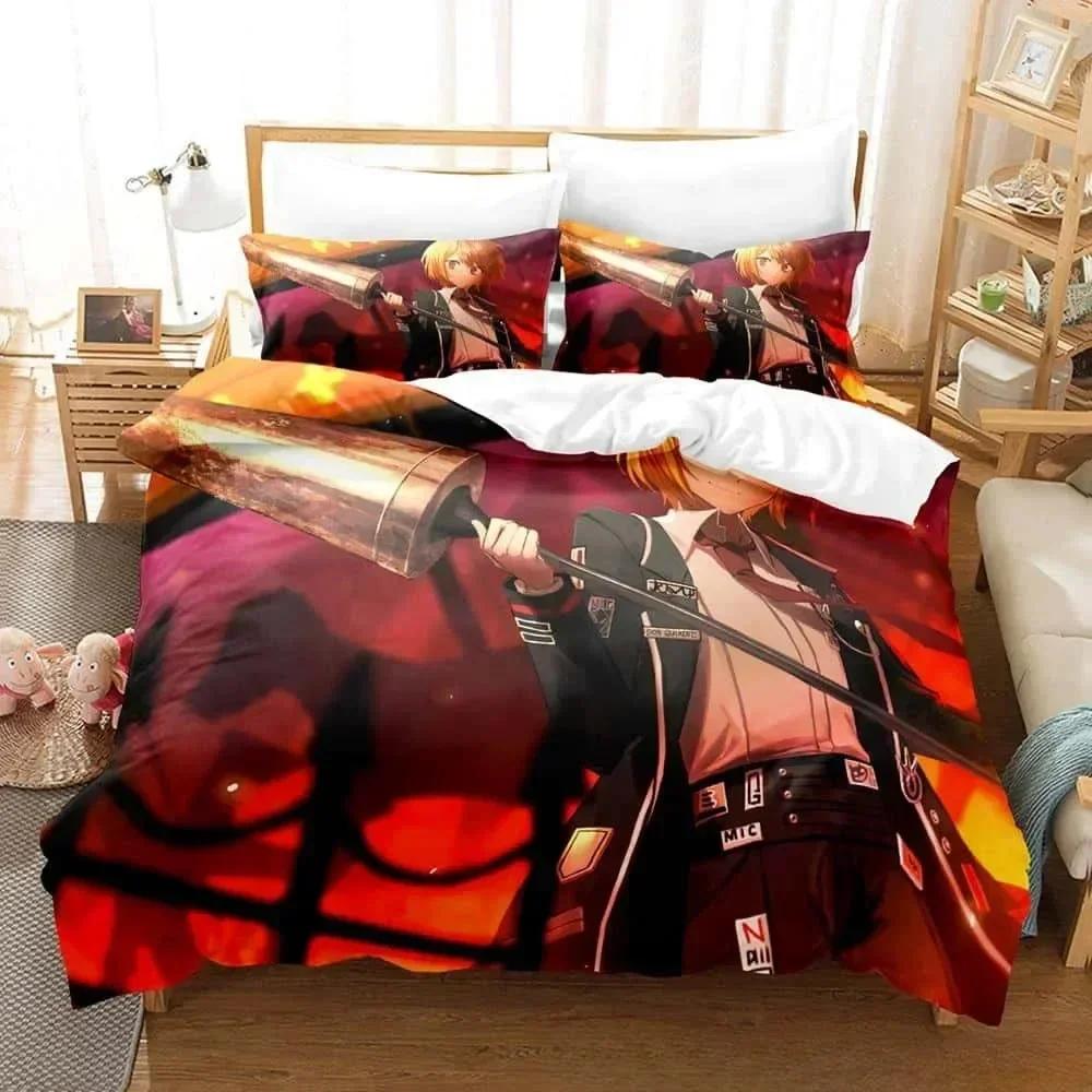 TOP 3D Print Game Limbus Company Bedding Set Cartoon  three-piece set Adult Kid Bedroom Duvet cover Sets For Home Textiles
