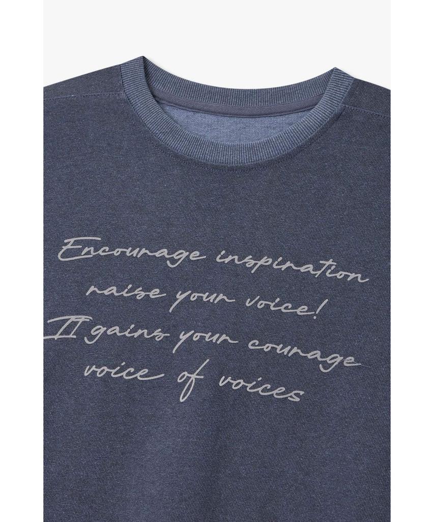 Bobeu Lettering Pigment T-Shirt_Navy 7156240009