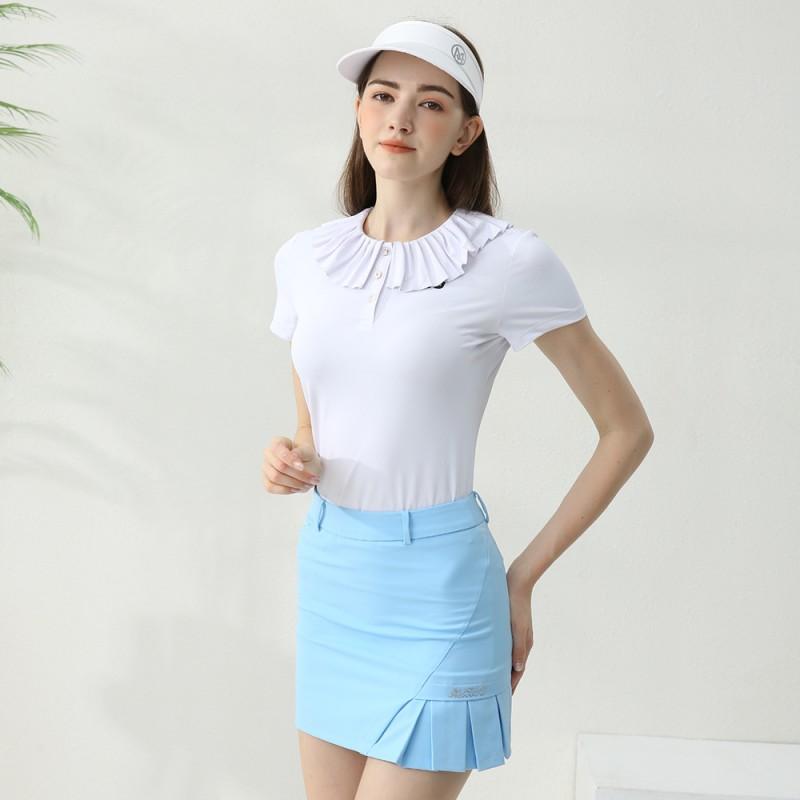 Women High Waist Pleated Quick Dry Breathable Elastic Golf Cycling Skirt Casual Sportwear