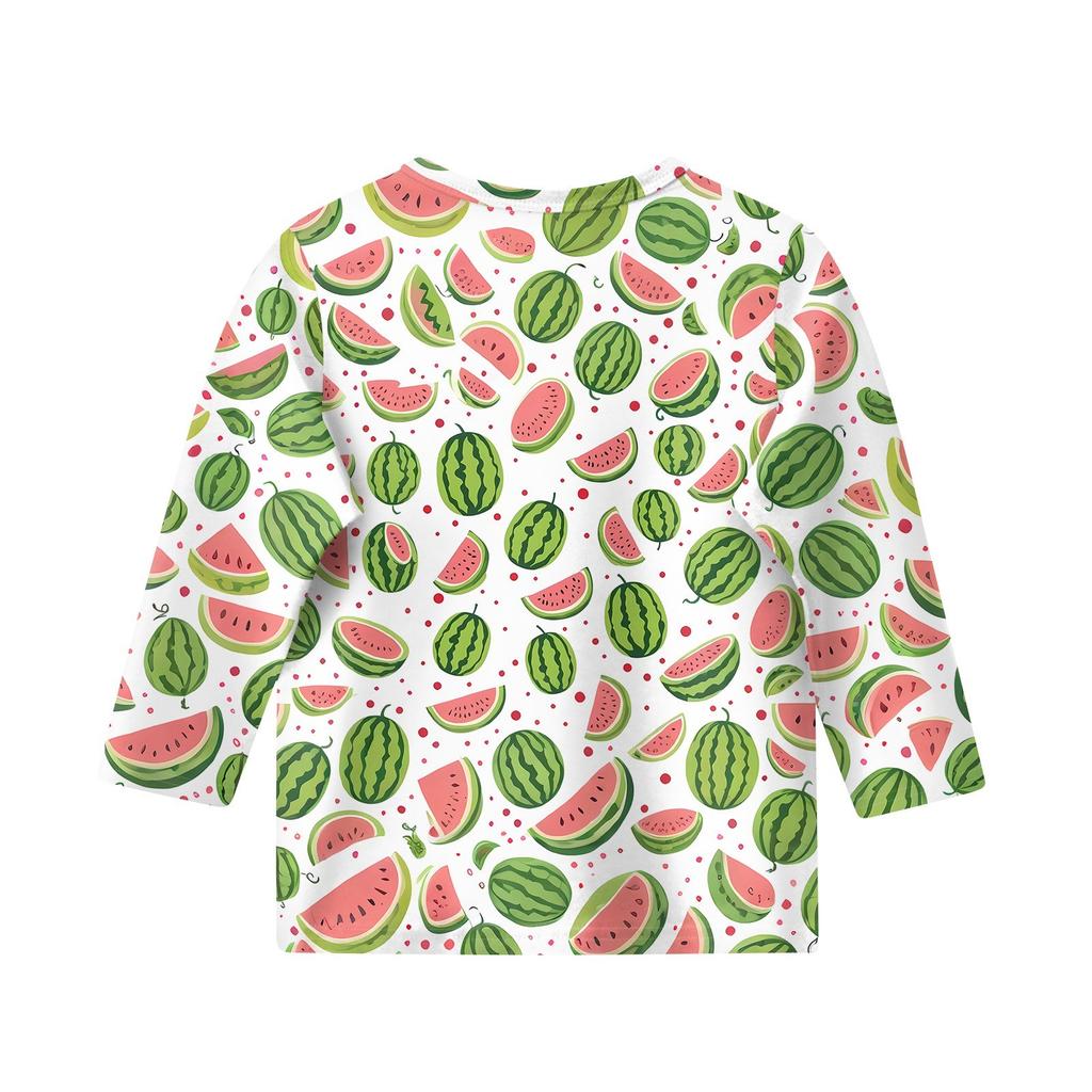 Tops à manches 3/4 pour enfants T-shirt imprimé décontracté Col rond Pull Blouse