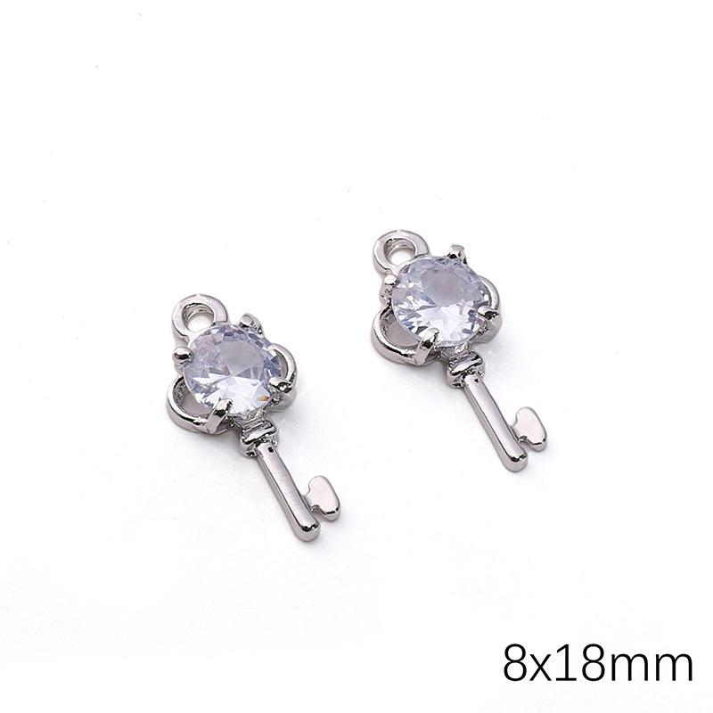 Alloy Zircon Love Butterfly Snowflake Pendant DIY Beaded Handmade Bracelet Necklace Ornament Accessories
