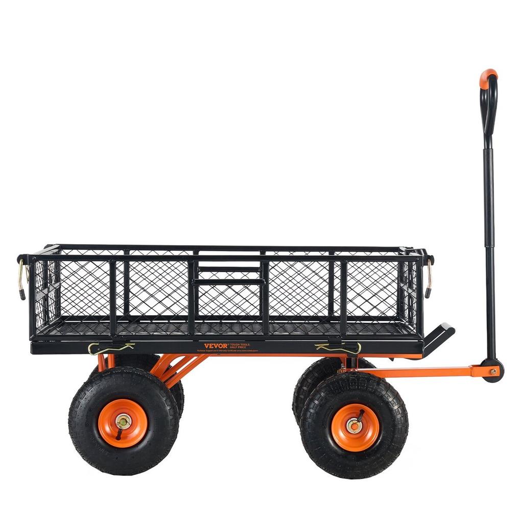 Garden Dump Cart Heavy-duty Metal Yard Carts and Wagons 400 lbs Loading