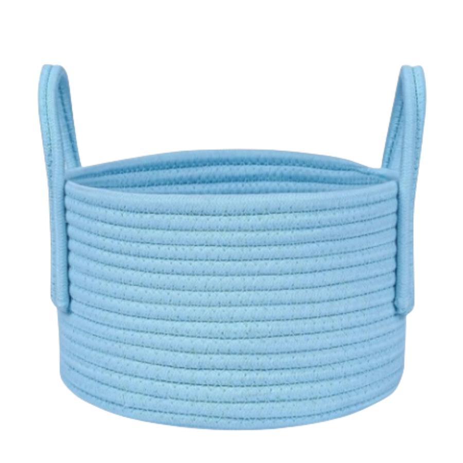 1Pc Cotton Thread Storage Basket Home Organization Storage Baby Children Toy Fabric Art Storage Cotton Rope Woven Laundry Basket Sundries Organizer