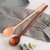 Solid Wood Long Handle Baby Food & Cooking Spoon
