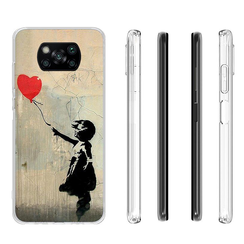 Street Art Banksy Graffiti Phnoe Case for Xiaomi Poco X5 X6 X7 Pro X4 Gt F7 Ultra M8 M7 Redmi 15C 15 13C 13 12C 12 Unique Cover