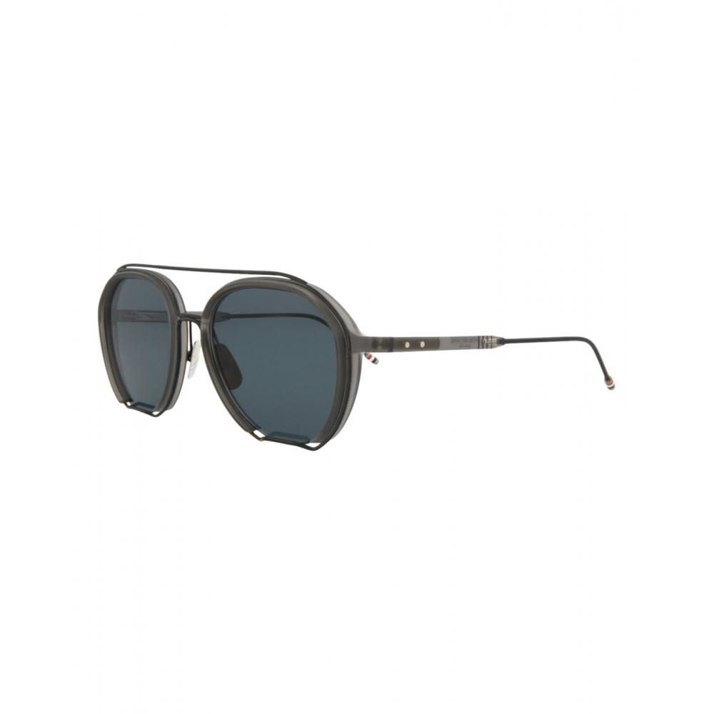 Thom Browne Aviator Style Metal Acetate Sunglasses