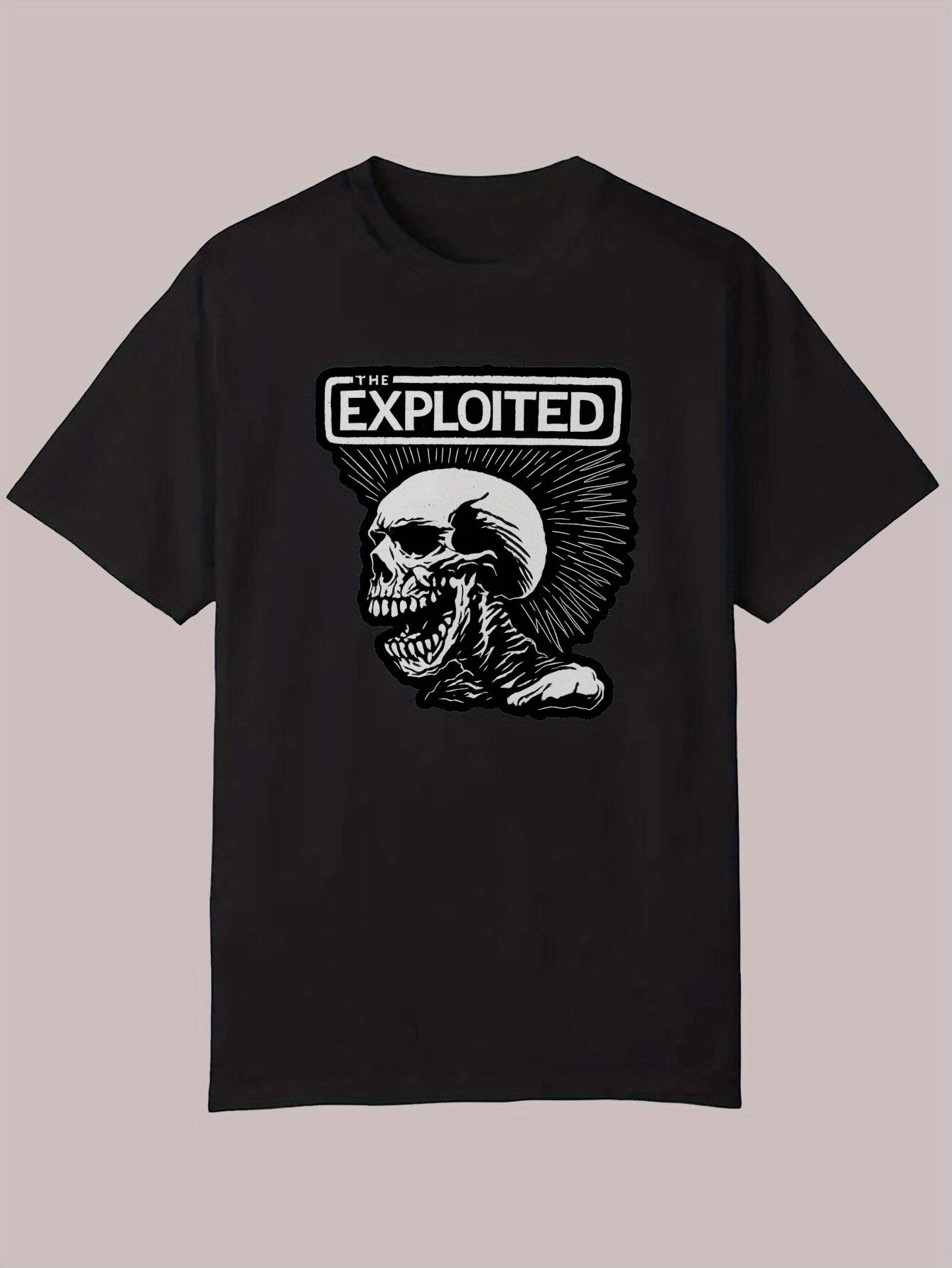Casual Summer Graphic T-shirt - Skull   THE EXPLOITED  Print S