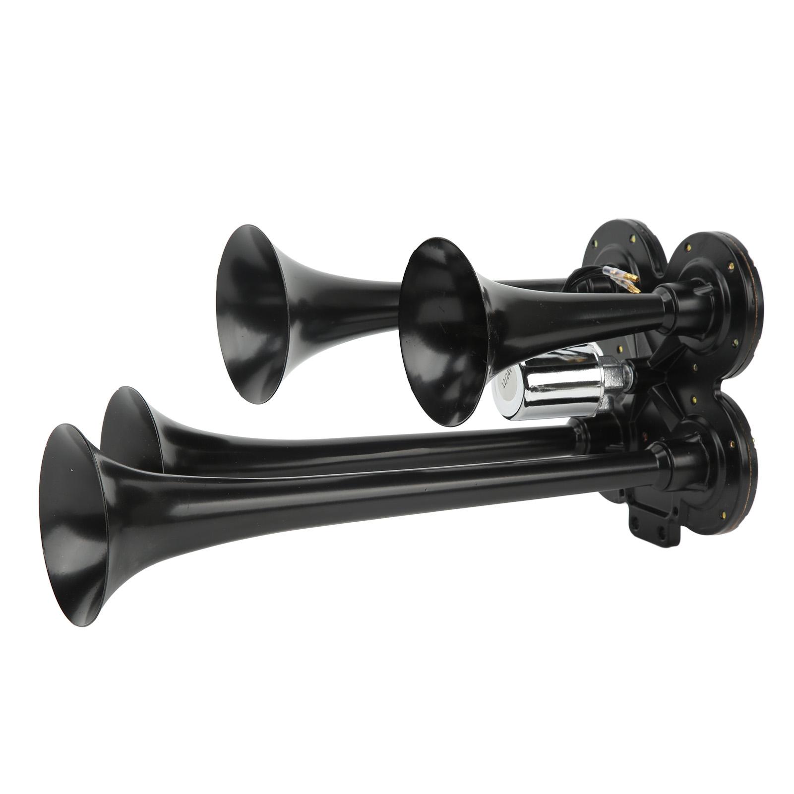 

4 Дудки Пневматический Компрессорный Гудок 150 дБ 12 В Супер Громкий Универсальный Подходит для Легковых Автомобилей Грузовиков Лодок Поездов