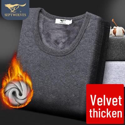 Qipilnag Men's Double Warm Thermal Fleece-Lined Base Layer Top