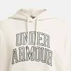 Under Armour Icon Heavyweight Terry Oversized Hoodie Letter Print Loose Fashion College Sweatshirt Women Hoodies Pinnacle-White 1386494-110