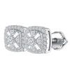 S925 Sterling Silber Funkelnden Platz Moissanite Stud Ohrringe Für Frauen Hochzeit Partei Edlen Schmuck Geschenk