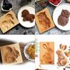 {MXX} 1Pc Wood Cookie Mold, Animals Patterns 3D Carved Embossed Biscuit Cutter Moulds Hedgehog Horse Owl Squirrel Rabbit